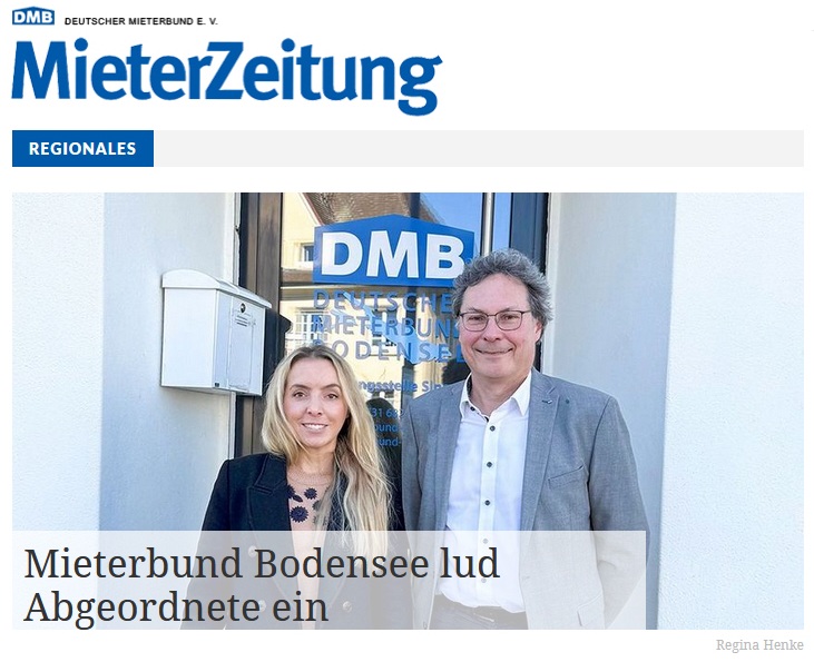 Bezahlbarer Wohnraum darf kein Luxus sein!  Beim Besuch der Beratungsstelle des Mieterbundes Bodensee in Singen wurde deutlich: Wir müssen noch mehr für die Rechte von Mieterinnen und Mietern tun. Gemeinsam mit dem Vorsitzenden Winfried Kropp habe ich über Themen wie Mietwucher, die Mietpreisbremse und den dringend benötigten sozialen Wohnungsbau gesprochen. Der Mieterbund leistet mit über 5000 Rechtsberatungen pro Jahr in der Bodensee Region eine unverzichtbare Arbeit – dafür ein großes Dankeschön!
