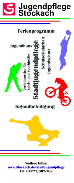 Die Stadtjugendpflege Stockach besteht seit dem 1 Juli 2000. Das Team setzt sich zusammen aus dem Stadtjugendpfleger, sechs Schulsozialarbeiterinnen, einer Auszubildenden im Dualen Studium, einer FSJ-Kraft sowie einer Hilfskraft im Minijob. Das Angebot der Stadtjugendpflege richtet sich an Kinder und Jugendliche im Alter zwischen 6 und 18 Jahren.  Der grundlegende Ansatz der Stadtjugendpflege Stockach besteht in der Förderung des Bildungs- und Entwicklungsprozesses von Kindern und Jugendlichen. Ziel der Jugendpflege ist es, Ansprechpartner von jungen Menschen zu sein, ihre sozialen Kompetenzen zu fördern und stärken, sie in ihren sozialen Belangen zu unterstützen, Gemeinschaft erleben zu lassen und altersentsprechende Angebote und Mitwirkungsmöglichkeiten zu eröffnen.  Diese Förderung soll vor allem durch Kooperationen mit Schulen, Vereinen, Verbänden usw. verwirklicht werden.