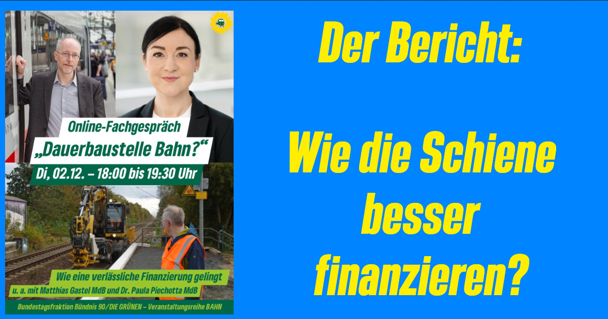 Fachgespräch: Wie die Schiene finanzieren?