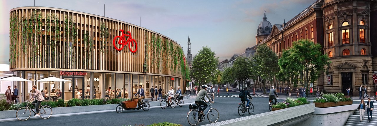 Visualisierung Fahrradparkhaus am Konstanzer Bahnhof