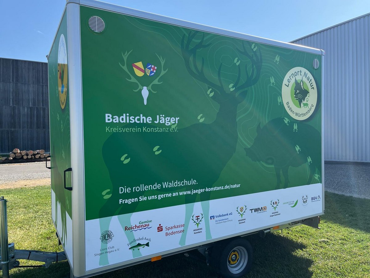 Der Anhänger für die Initiative "Lernort Natur" des Badische Jäger Kreisverein Konstanz e.V.